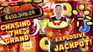 $452,309.28 GRAND CHASER ⋆ Slots ⋆ DANCING DRUMS HIGH LIMIT!