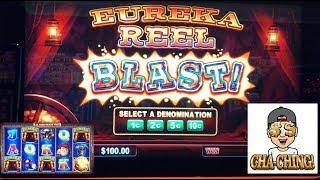 Eureka Reel Blast 4 symbol trigger! Extra free spins!