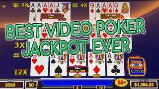 MY BEST VIDEO POKER JACKPOT WIN EVER! ⋆ Slots ⋆ 12X & QUAD ACES!