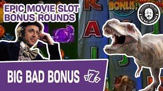 • EPIC Movie SLOT Bonus Rounds • Willy Wonka & Jurassic Park!