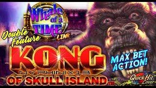 Kong of Skull Island & Whale of a Time MAX BET Slot Bonus WINS!