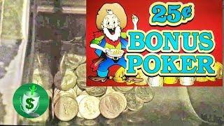 Bonus Poker slot machine with Real Coins