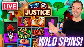 LIVE ⋆ Slots ⋆ BRAND NEW Barn of Justice Slot & 50,000SC Scratchers!