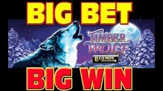 Timber Wolf Legends BIG BET + MEGA WIN Las Vegas Slot Machine Winner