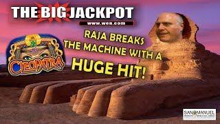 RAJA BREAKS THE MACHINE!! • SO MANY FREE GAMES ON CLEOPATRA!