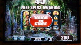 Exotic Treasures 45 Free Spins + Retrigger Slot Machine Bonus Round Win