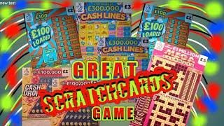 Cracking Scratchcard Game......MEGA CASHWORD " CASH DROP"£100 LOADED"..mmmmmmMMM