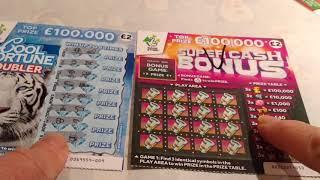 COOL FORTUNE..Scratchcards...20X CASH..SUPER BONUS..PAY OUT..1,000.000 RED