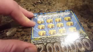 SCRATCH OFF WINNER! $2,000,000 EXTRAVAGANZA $20 ILLINOIS LOTTERY SCRATCHCARD!