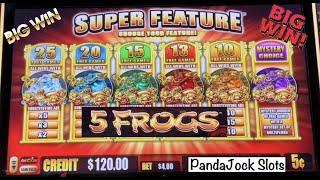 This bonus wouldn’t quit! BIG WIN on 5 Frogs⋆ Slots ⋆️