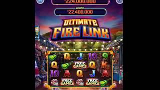 ULTIMATE FIRE LINK Video Slot Casino Game with a "BIG WIN" FREE SPIN BONUS