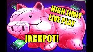 HANDPAY: high limit Piggy Bankin Live Play!