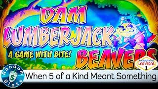 Dam Lumberjack Beavers Slot Machine line hit