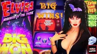 BIG WINS! LIVE PLAY on Elvira Slot Machine