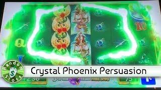 Crystal Phoenix slot machine, with and without