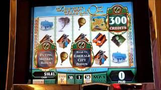 The Wizard of Oz Slot Machine Bonus Win (queenslots)