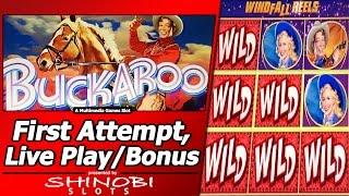 Buckaroo Slot - First Attempt, Live Play/Free Spins Bonus in New Slot by Multimedia Games