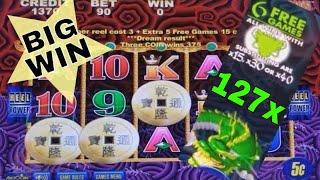 5 Dragons Deluxe Slot Machine BONUS and BIG WIN | + Slot Machine BONUSES
