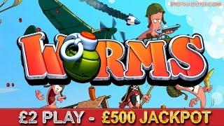 Worms £500 Jackpot Slot Machine with Multiple BONUS FEATURES