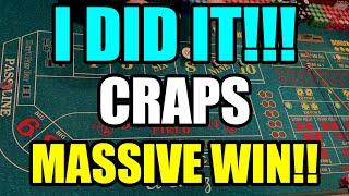 MASSIVE WIN! I ACTUALLY MADE EM ALL! CRAPS $2000 BUY IN!!