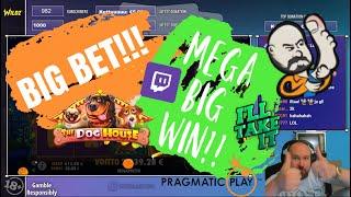 Big Bet!! Mega Big Win From The Dog House Slot!!