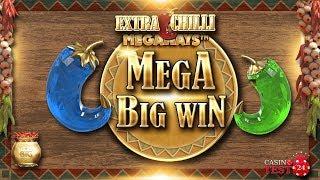 MEGA BIG WIN ON EXTRA CHILLI SLOT BONUS (BTG) - 5€ BET