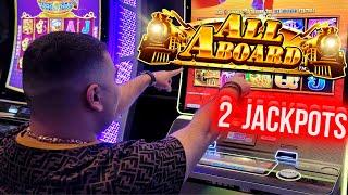 All Aboard Slot Machine 2 HANDPAY JACKPOTS - Las Vegas Casinos Jackpots