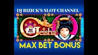 $$ BIG WIN $$ ~MAX BET ~ GEISHA Slot Machine ~ JACKPOT DELUXE! ~ MINI JACKPOT! • DJ BIZICK'S SLOT CH
