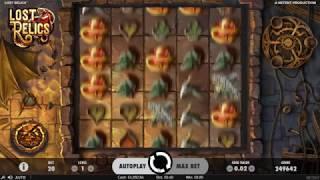 Lost Relics slot from Net Entertainment - Gameplay