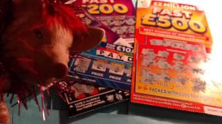 NEW Scratchcards...PAYDAY...FAST 200....MONOPOLY MILLIONAIRE and FAST 500