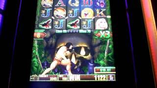 Slot machine bonus win on Tarzan at Borgata Casino