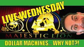 *LIVE* Gambling at MGM in Las Vegas • $1 MACHINES Recorded LIVE • ELVIS + Re-Spin +Majestic Lions