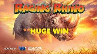 **HUGE WIN** Raging Rhino Slot BONUS Minimum Bet Stake! #Unbelievablewin