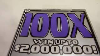 Scratching a $20 100X Illinois Lottery Scratch Off Ticket