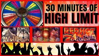 •  30 Minutes of HIGH Limit Slots •  • EXTRA VIDEO • Slot Machine Pokies w Brian Christopher