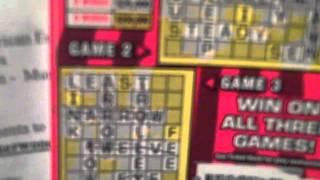 Scratch off ticket Winner $10 crossword. BIGGEST WIN i have had on scratch offs