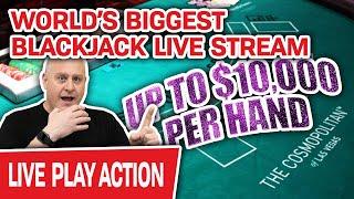 ⋆ Slots ⋆ WORLD’S BIGGEST BLACKJACK LIVE STREAM ⋆ Slots ⋆ Up to $10,000 Per Hand LIVE In Vegas!!!