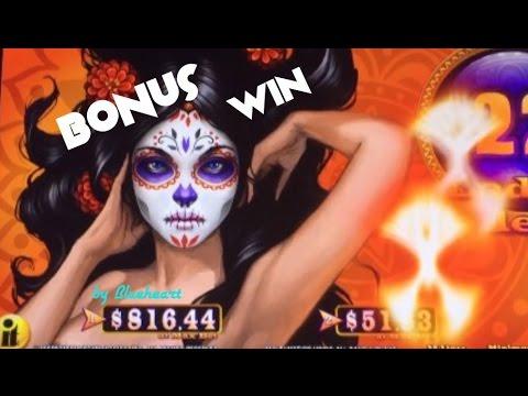 LADY of the DEAD slot machine Max Bet Bonus WIN!