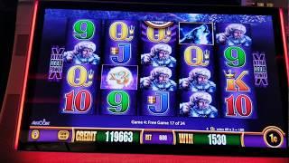 25+ MINUTES of WONDER 4 TIMBER WOLF DELUXE BONUS SPINS. Going for the $500+ progressive  $2-$10 bet