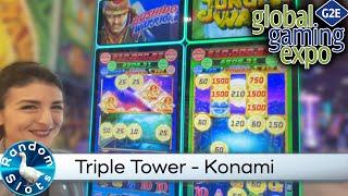 Triple Tower Jungle Way & Bushido Warrior Slot Machine by Konami at #G2E2033