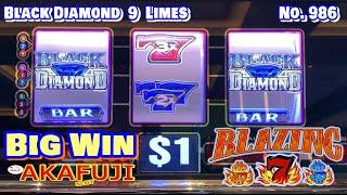 Viewer Request⋆ Slots ⋆ BLAZING $7$ Slot & Black Diamond Slot Max Bet $27 9 Lines 赤富士スロット