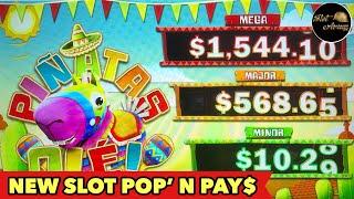 •️New Slot POP’ N PAY$•️ Big Win ! 3 Different Version Bonus Free Spin SLOT MACHINE