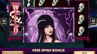 ELVIRA'S MONSTER MADNESS Video Slot Casino Game with a FULL MOON FREE SPIN BONUS