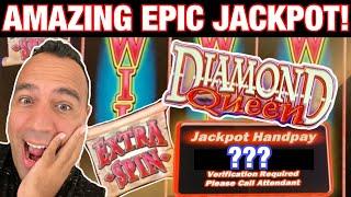 ⋆ Slots ⋆ Diamond Queen HUGE JACKPOT Handpay, my best ever!!! EEEEE!! ⋆ Slots ⋆