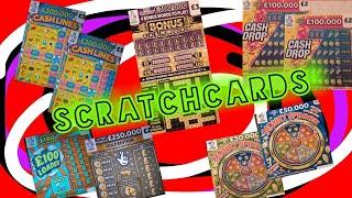 CRACKING  EXCITING Scratchcard Game"CASHWORD BONUS"£100 LOADED"MONEY SPINNER"£250,000 GOLD"CASHLINES