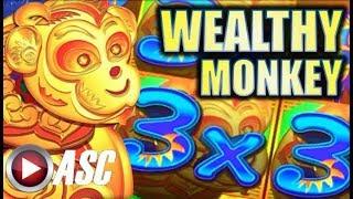 •WEALTHY MONKEY • BIG WIN!• W/ A SUBMARINE VICTORY! •️ (Konami) | Slot Machine Bonus