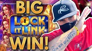 SLOT HUBBY gets a BIG WIN on LOCK IT LINK ! I had to PUSH HIS BUTTON !