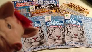 New COOL FORTUNE Scratchcards & SANTA'S MILLIONS..TREASURE..V.I.P...FROSTY.etc