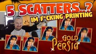 RECORD WIN - Gold of Persia BIG WIN -  5 scatters!?!? HUGE WIN from LIVE Stream