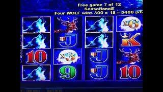 BIG BIG WIN•Timber Wolf Deluxe Denom Slot Machine 1c/Bet $3, San Manuel Casino, Akafuji Slot • AKAFU